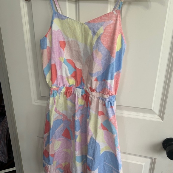 GAP Other - Colorful Abstract Print Dress size 14/16 sundress cutout bag pastels. Summer